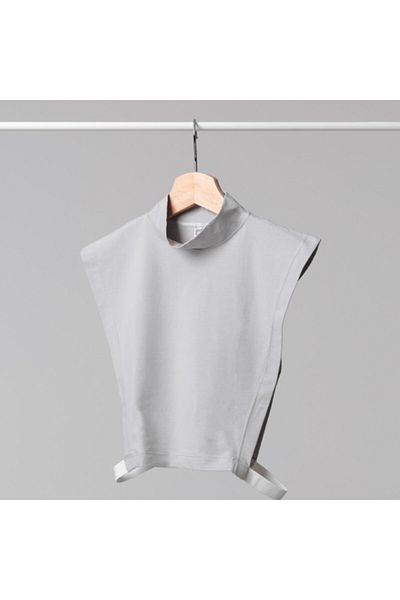 ipekistanbul Combed Cotton Hijab Neck Collar - 100% Cotton - Grey