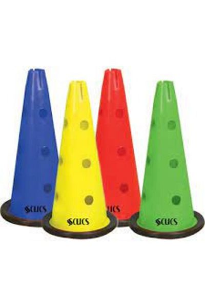 SCUCS Perforated Training Funnel Medium 40 Cm (5 Blue / 5 Green) 10 Pieces