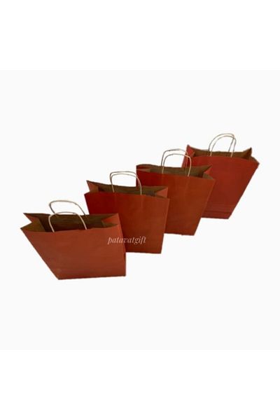 Patavat Red Cardboard 4 Pieces Gift Craft Bag 35*40