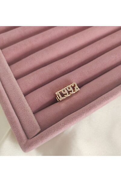 beige accessory خاتم التاريخ المرصع بالأحجار لعام 1992 مقاس قابل للتعديل لون ...