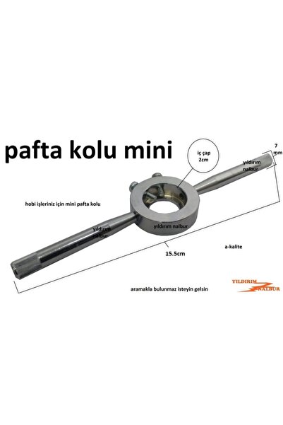 Yıldırım Mini Pafta Kolu 2cm Hobi Pafta Kolu Diş Açma Kolu