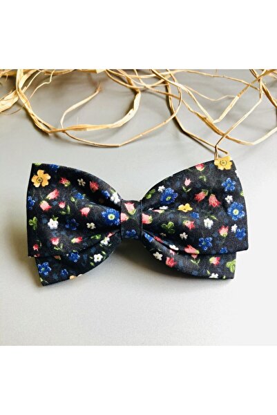 seyranat Черна цветна малка флорална шпилка с автоматичен закрепващ механизъм...