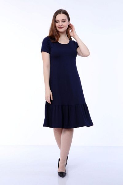 SENTEX Ruffled Short Sleeve Dress