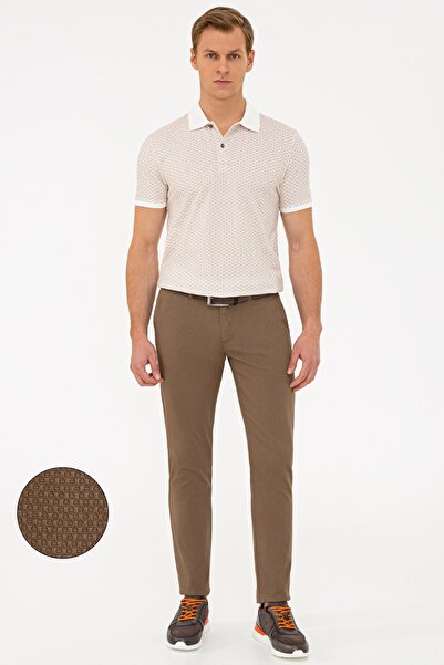 Pierre Cardin Light Brown Slim Fit Chino Trousers