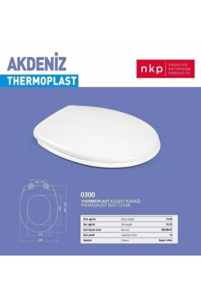 NKP Unıversal Thermoplast Akdeniz Klozet Kapağı 0300