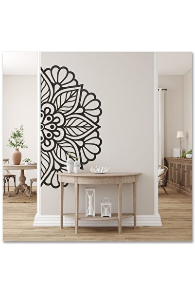 Sticker Sepetim Квіткова напівмандала Декоративна наклейка на стіну - Декор д...