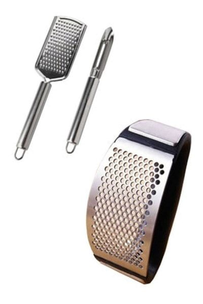 FBZhome Grater Peeler and Garlic Crusher Set