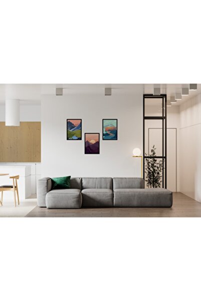 Teknograf 3 Parçalı Dekoratif Yağlı Boya Tablosu