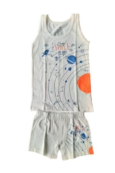 İki Yıldız Dečija ecru potkošulja bokserice set