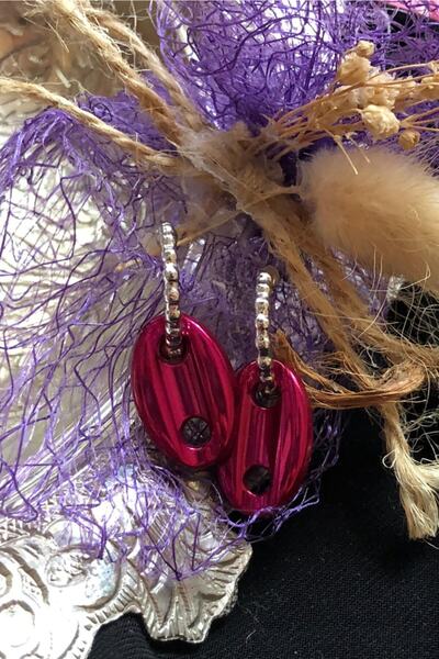 Leerybee الكروم الفوشيه اللون المضادة للحساسية بحار عقدة الأقراط