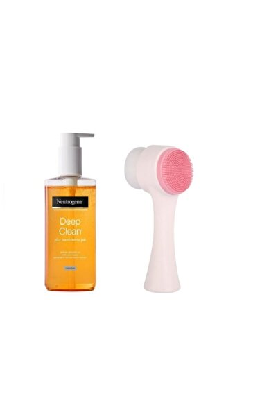 Neutrogena جل تنظيف الوجه ديب كلين 200 مل + فرشاة تنظيف الوجه