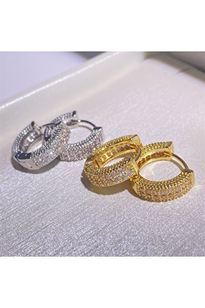 Choice Luxury Cubic Zirconia Gold Color Zircon Hoop Earrings For Women Luxury Circle Crystal Girls Party...