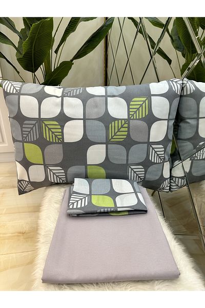 micoton Life Double Sheet Pillow Set Gray