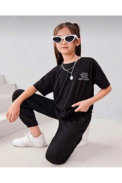 MORNİNG KİDS Μπλουζάκια και αθλητικές φόρμες για κορίτσια και αγόρια σε μαύρο...