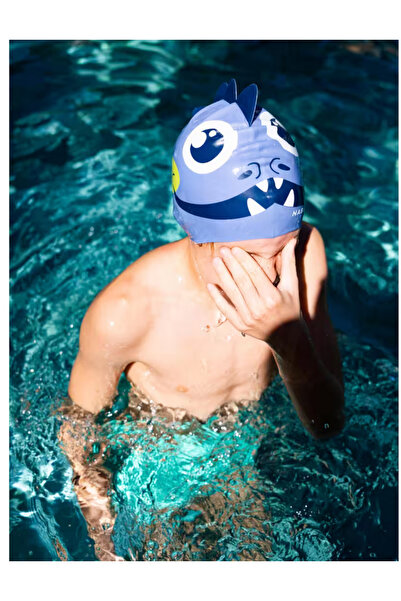 Decathlon Nabaiji Силіконовий плавальний боне - СИНІЙ РОЖЕВИЙ Дракон