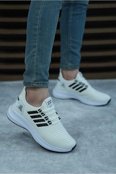 Nubbock Unisex, alb, ortopedic, zilnic, moale, talpă ușoară, șireturi pentru plimbare NK0924