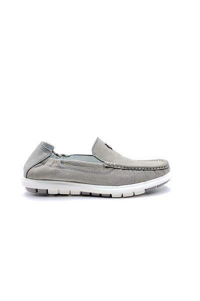 MARCOMEN Nubuck Gray Men's Loafer Shoes