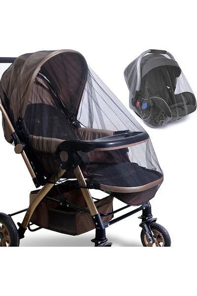 MELİKEM EV TEKSTİLİ Black Baby Stroller Fly Screen Compatible with All Baby Strollers Both Baby Carrier and Baby