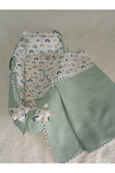 Wenaris Lüx Tasarım Babynest Bebek Yatağı Anne Yanı Bebek Yatağı Yastık ve Ba...