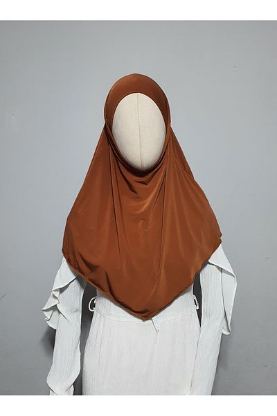AHRAR tesettür Practical and Ready Children's Souffle Kimar - Tan