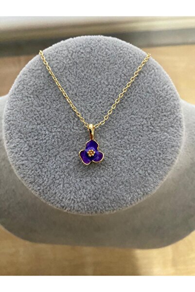 Judas Takı Mineli Lilac Flower Necklace
