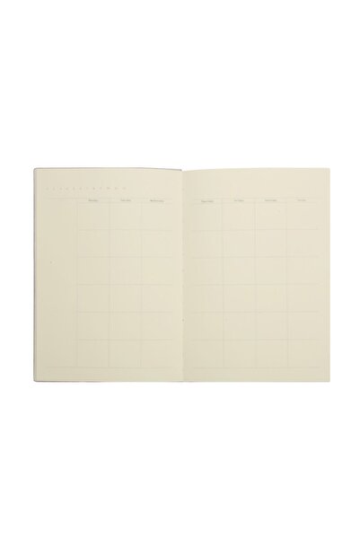 Victoria's Journals Venzi Caiet cu copertă rigidă elastică nedatat cu frunze groase punctate 14x20 cm albastru pastel