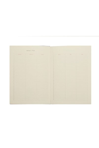 Victoria's Journals Venzi Caiet cu copertă rigidă elastică nedatat cu frunze groase punctate 14x20 cm albastru pastel