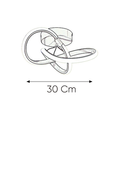 Dekorluna Sofia Modern Plafonyer Füme 3 Renk Işık Modu Tavana Sıfır Salon Mutfak Hol Led Avize