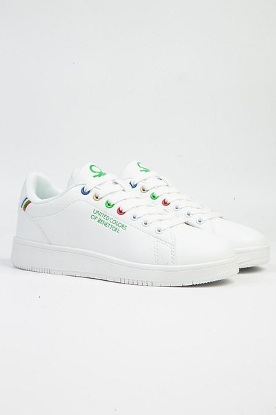 Benetton ® |   Bni-10063 White-Imported Men's Sneakers