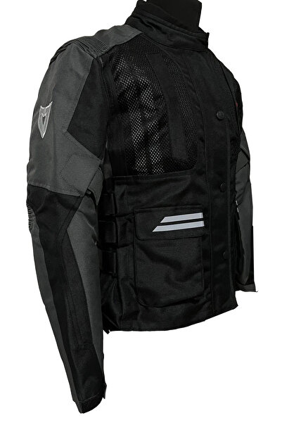 VENOM Tourex Kadın Ceket Gri Siyah 4 Mevsim Mont