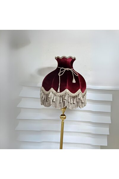 ROSA BIANCA CASA Klasik Lambader ALTIN Ayak BORDO Şapka 170cm.