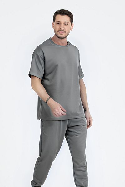 CMZ COLLECTİON Men's Crew Neck Summer Pajamas Set