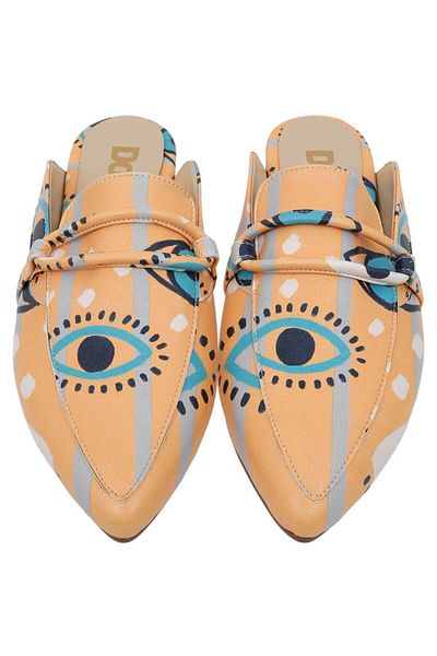 Dogo Women's Vegan Leather Orange Slippers - See You Design