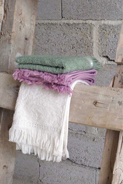 SERTAY HAVLU SERTAY 100% قطن 30*50 سم 3 عبوات منشفة مطبخ بنمط كوكو // منشفة اليد // منشفة رياضية