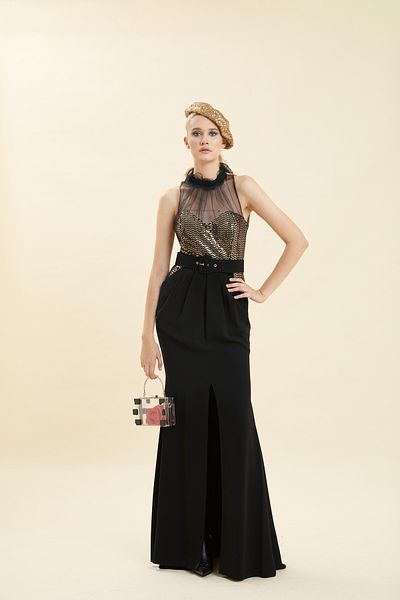 VERDA Tulle Draped Evening Dress