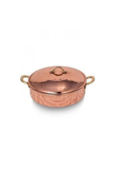 TURNA BAKIR Turna Copper Karnıyarık Pot 6 No 26 Cm Hand Forged Red Turna8162-1