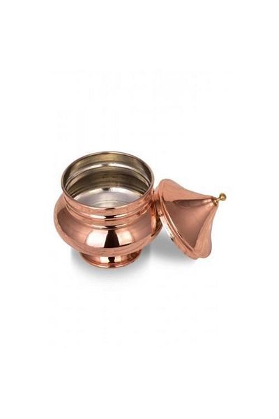 TURNA BAKIR Turna Copper Rumeli Sugar Bowl Plain Red Turna5763-1