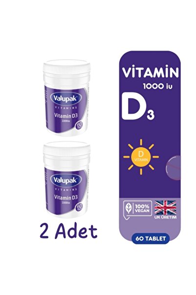 VALUPAK Vitamin D3 60 Tablet 2 adet