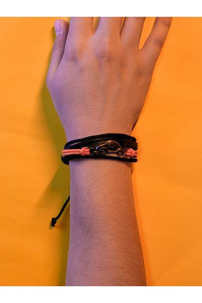 EZG Business Vosvos Turtle Model Design Leather String Bracelet