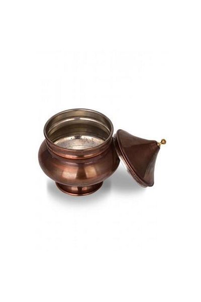 TURNA BAKIR Turna Copper Rumeli Sugar Bowl Flat Oxide Turna5763-3