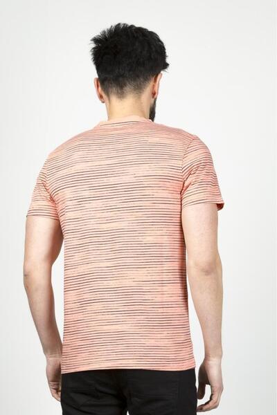 Cazador ΑΝΔΡΙΚΟ T-SHIR CDR 4014 με ριγέ λαιμόκοψη