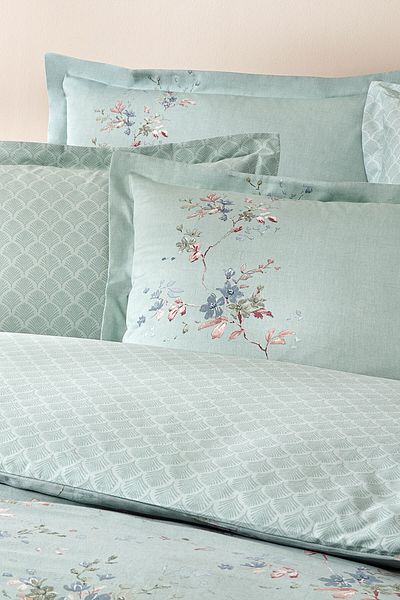 Puffy Lundy Satin Duvet Cover Set - Double, Mint