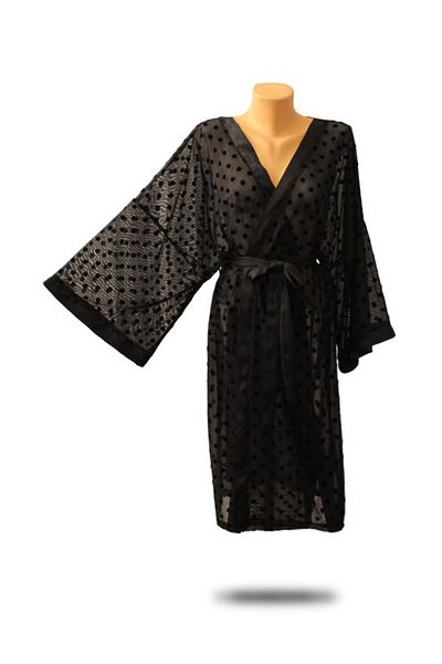 GOB Büyük Beden Poem Tulle Kimono/Morning Gown