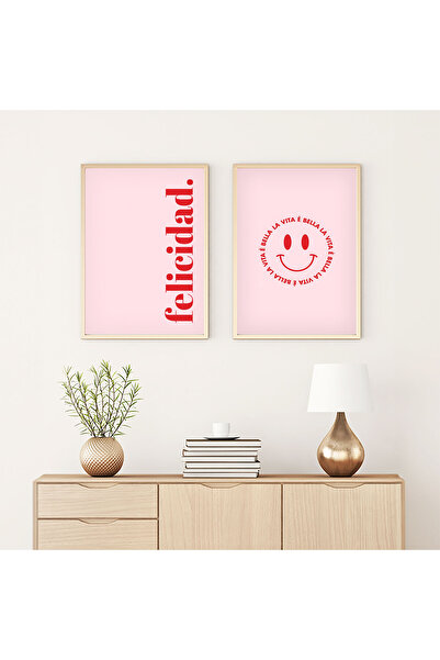 huhuli Ahşap Çerçeveli  2’li Modern Tablo huhu286