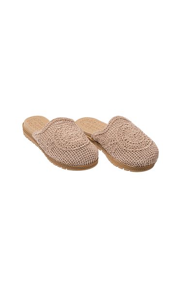 ALTUVATEKS Women's Braided Patterned Straw Slippers