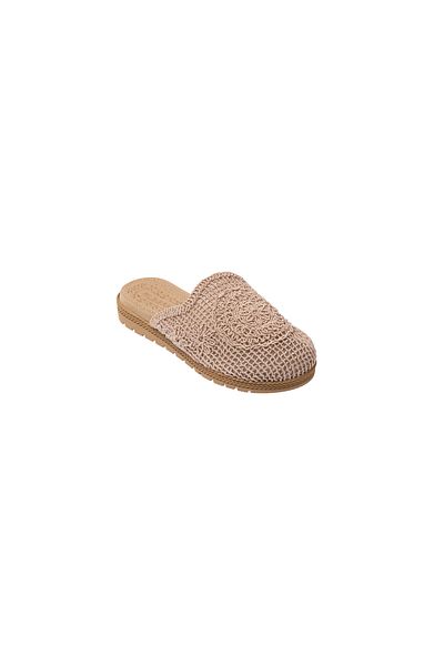 ALTUVATEKS Women's Braided Patterned Straw Slippers