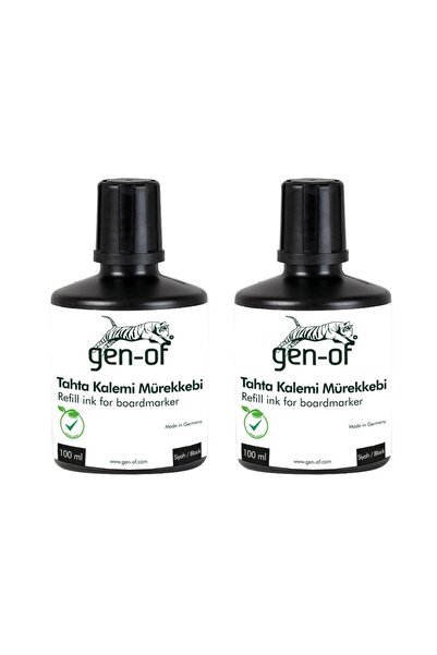 Gen-Of Beyaz Tahta Kalemi Mürekkebi 100 cc Siyah 2 Adet