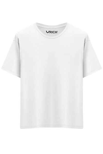 Rich Men's Pack of 2 100% Cotton Oversize T-Shirt Basic Crew Neck Short Sleeve T-Shirt