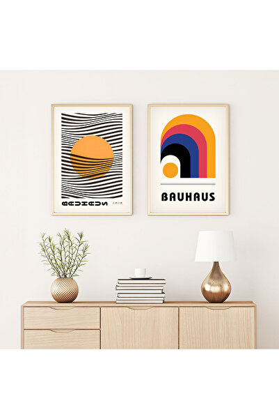 huhuli Ahşap Çerçeveli  2’li Modern Tablo huhu246