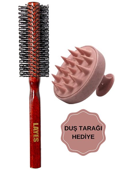Layes Professional Pink Shower Comb Fireproof Hair Blow Brush
